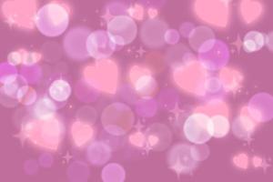 pink abstract background with hearts and stars photo