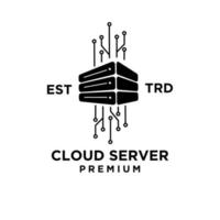 Cloud server logo icon design illustration vector