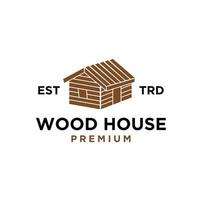 wood house logo icon design vector illustration