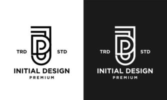 DJ Initial design letter logo vector