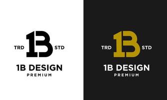 1B IB 13 Design icon letter initial logo vector