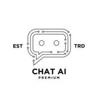 chat AI artificial intelligence Initial letter icon design logo vector