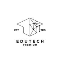 Education Technology logo icon design vector illustration