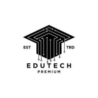 educación tecnología logo icono diseño vector ilustración