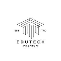 educación tecnología logo icono diseño vector ilustración