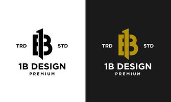 1B IB 13 Design icon letter initial logo vector