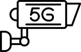 5g cctv cámara vector icono