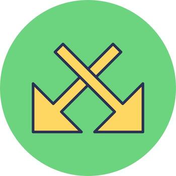 intersecarse vector icono