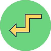 icono de vector de flecha en zigzag