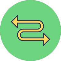 Zigzag Arrow Vector Icon