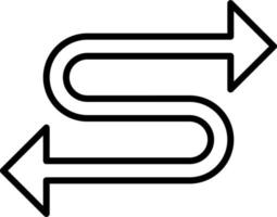 Zigzag Arrow Vector Icon
