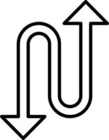 Zigzag Arrow Vector Icon