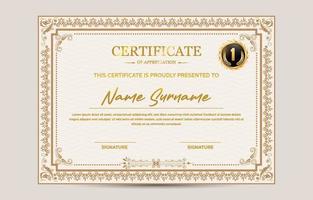 Certificate of Achievement Template vector