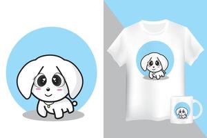 Mockup little dog. dog t shirt template funny design vector