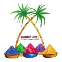 Beautiful indian festival of colours happy holi concept with colourful background vector