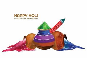 Festival of colors celebration happy holi card background vector