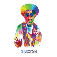 Indian festival holi celebrations card background vector