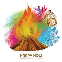 Indian holi traditional festival of colors card background vector