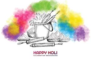 Happy holi colorful background for festival of colors vector