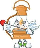 Oil lamp cartoon character style vector