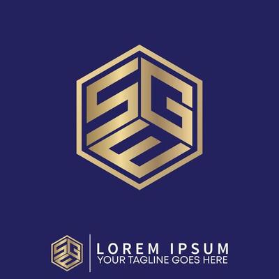letter or word SGC or SCG in 3D hexagon line image graphic icon logo design abstract concept vector stock. Can be used as a symbol related to initial or monogram