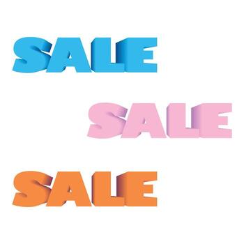 Sale text effect vector