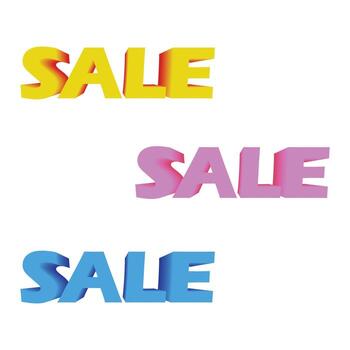 Sale text effect vector