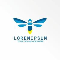 Simple and unique front side bee illustration in flying image graphic icon logo design abstract concept vector stock. Can be used as a symbol associated with animal or insect