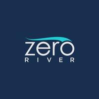 Letter or word ZERO with wave or River image graphic icon logo design abstract concept vector stock. Can be used as a symbol related to initial.