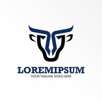 Letter or word T ot TV font like on horn or Buffalo head image graphic icon logo design abstract concept vector stock. Can be used as a symbol related to initial or animal.