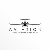 Aircraftor plane in Flight or flying image graphic icon logo design abstract concept vector stock. Can be used as a symbol related to aviation or transportation.