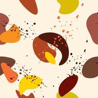 the hand drawn ethno vector abstract colorful pattern in brown and orange colors