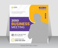 Business conference social media or webinar post banner design template vector