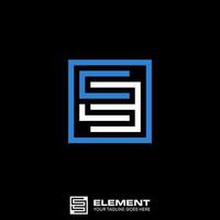 Letter or word GE, CEE, CCE font in square and hexagon image graphic icon logo design abstract concept vector stock. Can be used as a symbol associated with initial or monogram
