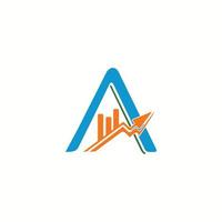 Financial A Vector logo design