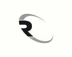 Half Circle R letter logo Illustration template vector