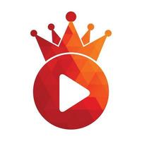 King Video vector logo design template. Royal film logo design vector.