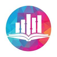 Finance book logo design. Business growth education logo design vector