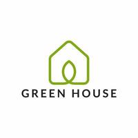 Green House Logo Template Design Vector Illustration