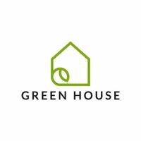 Green House Logo Template Design Vector Illustration