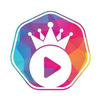 King Video vector logo design template. Royal film logo design vector.