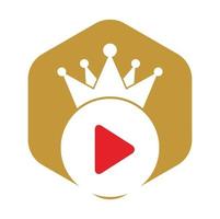 King Video vector logo design template. Royal film logo design vector.