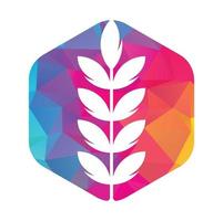 wheat grain icon vector logo design.