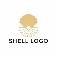 Sea Shell Pearl, Oyster, Seafood, Restaurant Logo Design Template vector