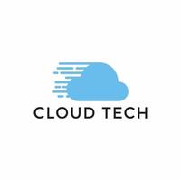 Cloud Data Logo Design Template vector