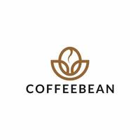 café frijol flor logo diseño, marca identidad logos vector, moderno logo, logo diseños vector ilustración modelo
