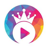 King Video vector logo design template. Royal film logo design vector.