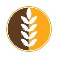 wheat grain icon vector logo design.