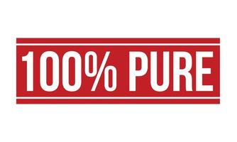 100 Percent Pure Rubber Stamp. Red 100 Percent Pure Rubber Grunge Stamp Seal Vector Illustration - Vector