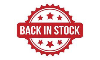 Back in stock Rubber Stamp. Red Back in stock Rubber Grunge Stamp Seal Vector Illustration